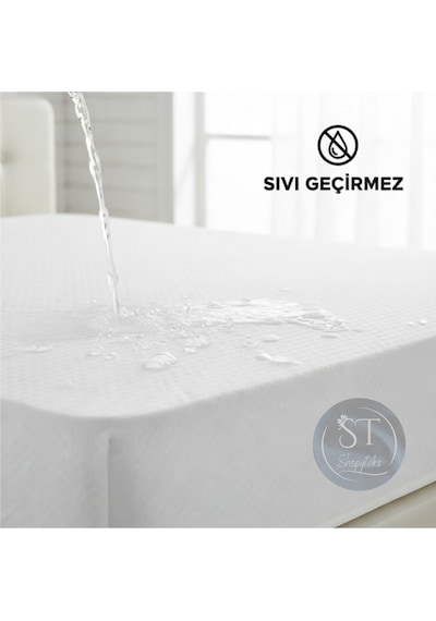 Sıvı Geçirmez & Yıkanabilir Yatak Koruyucu Alez Beyaz