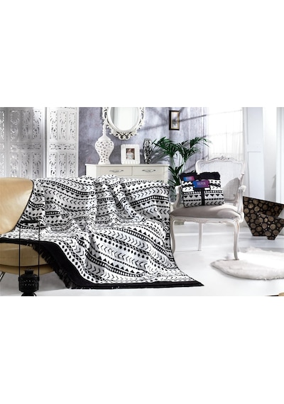 Aksu Silver Collection Çift Kişilik Pamuklu Battaniye Erica Aksu