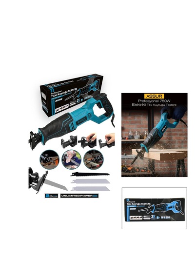 Mavi Tilki Kuyruğu Elektrikli Testere 230v 0-2800 Rpm Asr-615 5332