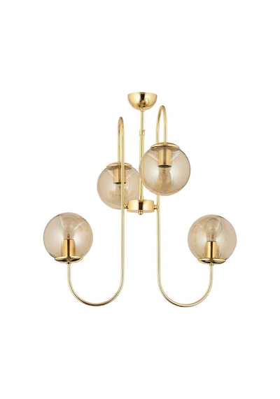 Sosa 4'lü Gold Bal Camlı Avize Çok Renkli