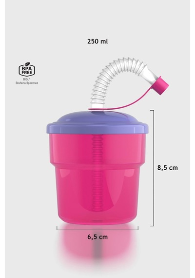 Renga Fizbo 250 Ml Pipetli Pp Bebek Bardak 221007 Pembe - Mor