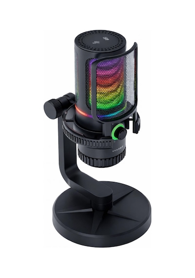 Exenar - Siyah - Condenser Yayıncı Mikrofonu Profesyonel Rgb Pc/ps4/ps5 Gamer Oyuncu Tiktok Youtube İnstagram Mikrofon