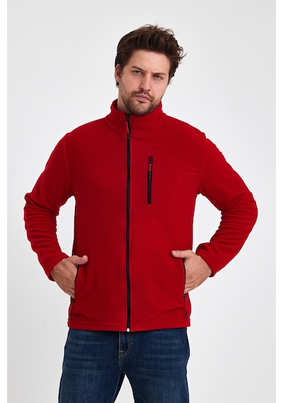 Monox Erkek Outdoor Fermuarlı Polar Ceket 001 Kırmızı