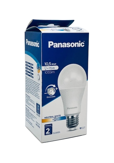 Panasonic 10,5w 75w Dim Led Ampul 4000k- Günışığı Işığı Kısalabilen Lamba