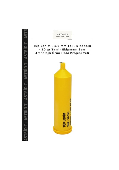 Tüp Lehim - 1.2 Mm Tel - 5 Kanallı - 10 Gr Tamir Ekipmanı Sarı Ambalajlı Ürün Hobi Projesi Teli