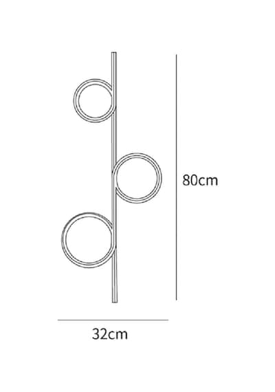 Santa Ana / Aplik / 80 Cm / 3 Renk Işık / Antrasit Gövde Antrasit