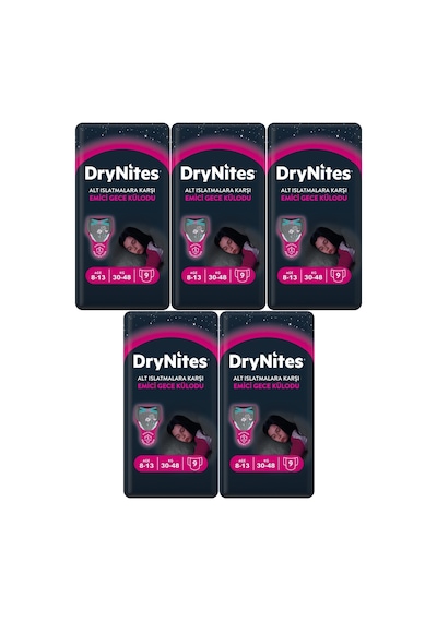 Drynites Emici Gece Külodu/bez Erkek 8-13 Yaş 30-48kg L 5pk 9 5+ Numara