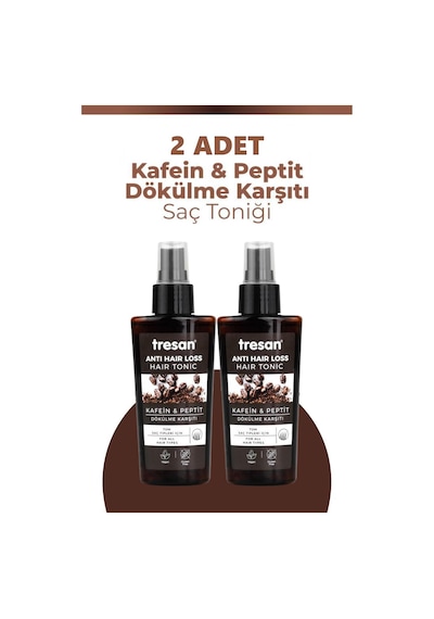 Tresan Kafein Peptit Dökülme Karşıtı Saç Toniği Tüm Saçlar İçin 125 Ml 2 Adet