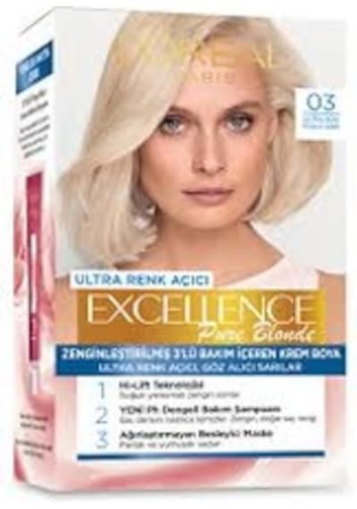 Loreal Excelence Boya 03 Ultra Açık Küllü Sarı 2 Adet Fiyatıdır