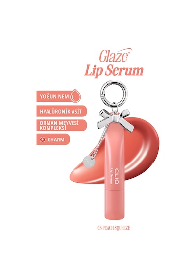 Clıo Glaze Lip Serum 03 Peach Squeeze