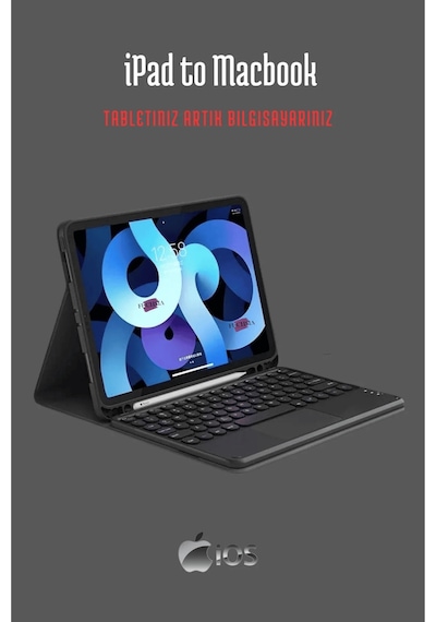 Apple Uyumlu iPad  11. Nesil A16 2025 Touch Padli Bluetoothlu Klavyeli Standlı Fuchsia Tablet Kılıfı Klavyeli Kılıf
