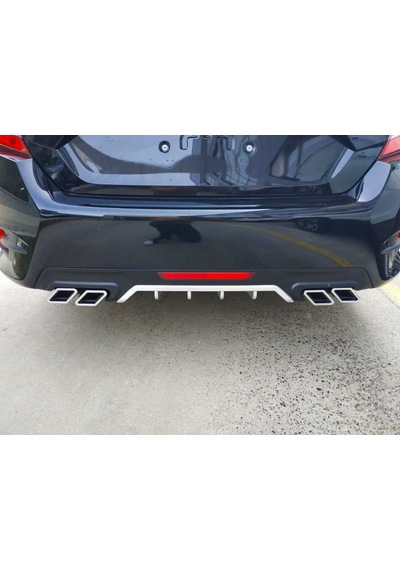 Honda Civic Fc5 2016-2020 Difuzör Kare Egzoz Silver N11.34948