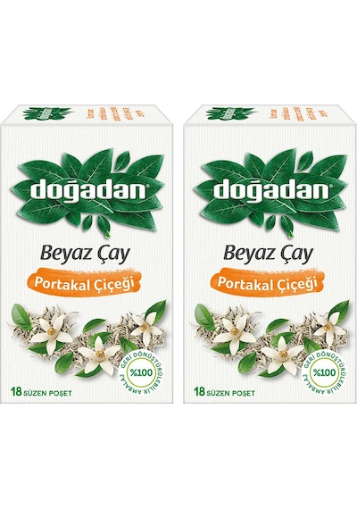 Doğadan Portakal Çiçekli Bardak Poşet Beyaz Çay 2 x 18'li
