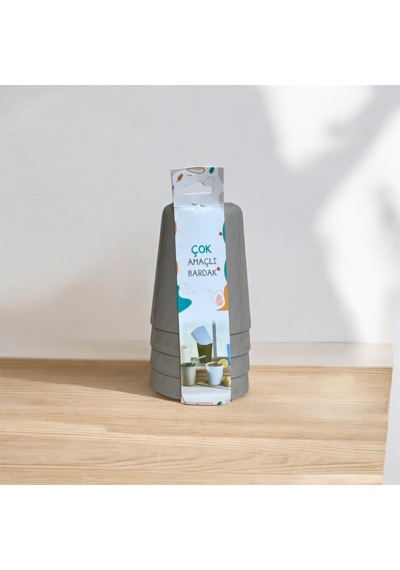 Moncase Çok Amaçlı Bardak 4'lü Set - Bej Bej