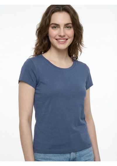 Regular Fit Kadın Tshirt K.kol Mavi