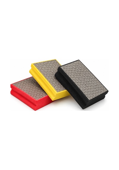 Telum Handpad Siyah 120 Kum 90 55 Mm Elmas El Zımparası Cam Kenar Taşlama Pedi