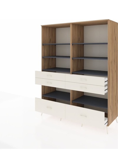 Kronos Gardrop 8 Raflı 6 Çekmeceli 176x59x221 Çam-antrasit/aytaşı Antrasit/aytaşı Kronos Gardrop 8 Raflı 6 Çekmeceli 176x59x221 Çam-antrasit/aytaşı Antrasit/aytaşı