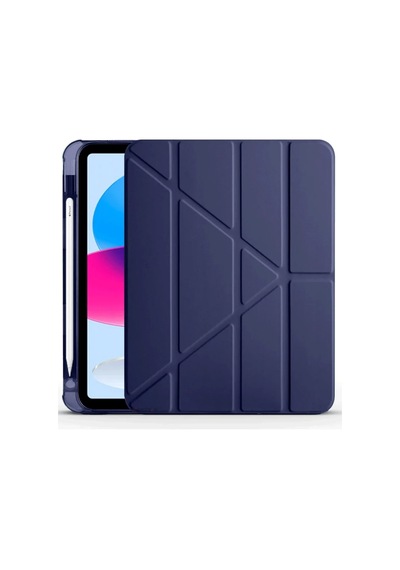 Apple İpad 2025 10.9 10.nesil A16 Kılıf Kalemlikli Mars Tablet Kılıfı - Lacivert