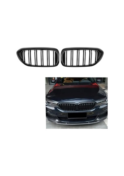 Bmw 5 Serisi G30 M5 Ön Panjur Böbrek Izgara Çift Tırnak Piano Black 2017-2020 Arası Uyumlu