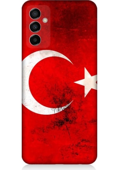 Samsung Galaxy M23 Uyumlu Türk Bayrağı Desenli Silikon Kılıf