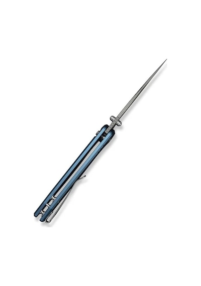 Sencut Selkyris Blue Aluminum Handle Gray Stonewashed Blade Kamp Çakı Mavi