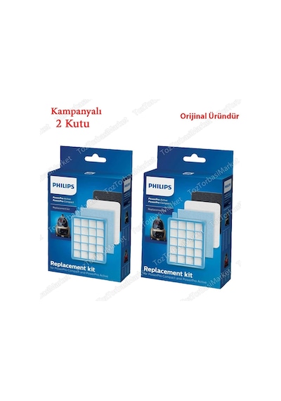 Phılıps Uyumlu Fc 9323 Powerpro Compact Hepa Filtre Seti 2 Kutu (380960120)