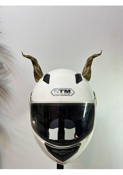 Motor & Motosiklet Bükülmüş Gold Boynuz Kask Dış Aksesuarı Diğer