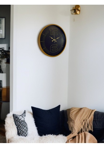 36 Cm Kahverengi Modern Duvar Saati Çok Renkli