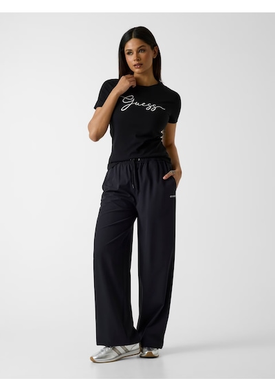 Guess Circe Nakışlı Logo Kadın T-shirt V6gı01k2962 Siyah
