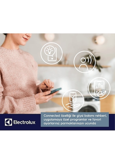 Electrolux Sensicare EW6F3411ACT 600 Serisi 10 KG 1400 Devir Autodose WİFİ Çamaşır Makinesi Beyaz