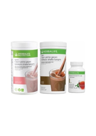 Herbalife 1 Adet Çikolata-1 Adet Beyaz Çikolata Ahududu Aromalı Shake+100gr Çay