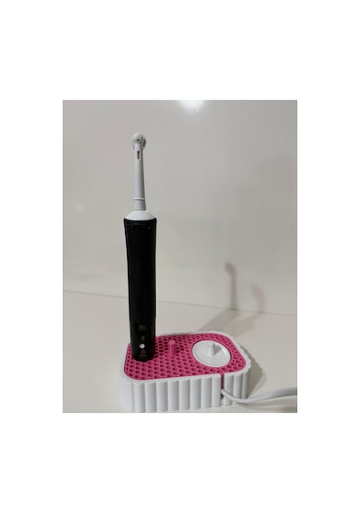 Setra Oral-b Uyumlu Şarjlı Diş Fırçası Standı - 3'lü Diş Fırças Tutucu Banyo Organizeri Pembe