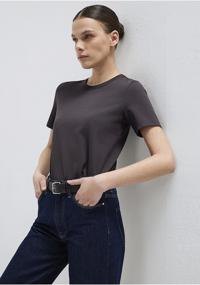 Mavi - Kahverengi Basic Tişört 1614067-88615 Kahverengi