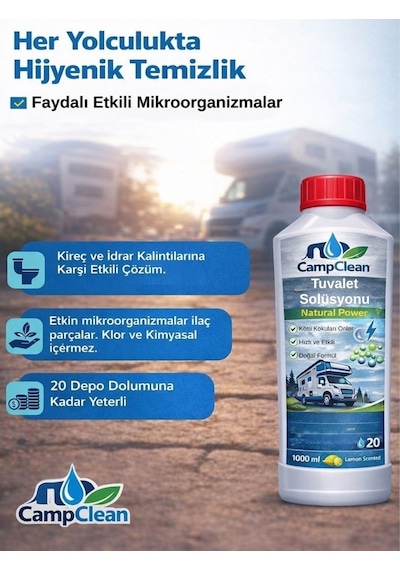 Camp Clean Tuvalet Sifon Solüsyonu 1 L