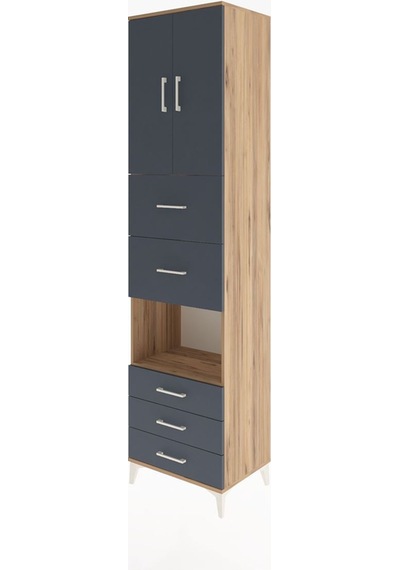 Hyperion Dolap 3 Raflı 5 Çekmeceli 2 Kapaklı 60x44x243 Çam-antrasit Atlas Çam Hyperion Dolap 3 Raflı 5 Çekmeceli 2 Kapaklı 60x44x243 Çam-antrasit Atlas Çam