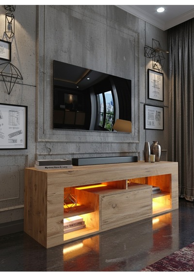 Resital Ledli Tv Ünitesi L1504-6 Çam Çam