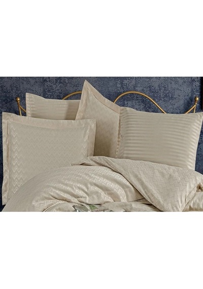 Odesa Bambu Jakar Kumaş Bej Ikili Oksford 60x80 Cm Yastık Kılıfı - 1328 Çok Renkli
