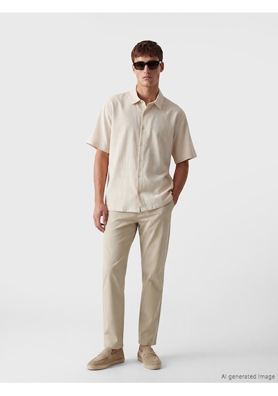 Lcw Vision Bej Slim Fit Erkek Gabardin Pantolon