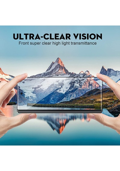 Samsung Galaxy Z Fold 5 5g İle Uyumlu Kavisli Ekranı Tam Kaplayan Kırılmaz Cam Ekran Koruyucu