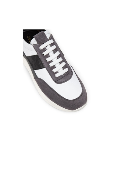 Deery Hakiki Deri Gri Erkek Sneaker Ayakkabı - 01963Mgrıe01 Gri