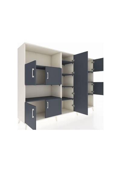 Hyperion Dolap 10 Raflı 9 Kapaklı 220x44x163 Aytaşı-antrasit Aytaşı-antrasit Hyperion Dolap 10 Raflı 9 Kapaklı 220x44x163 Aytaşı-antrasit Aytaşı-antrasit