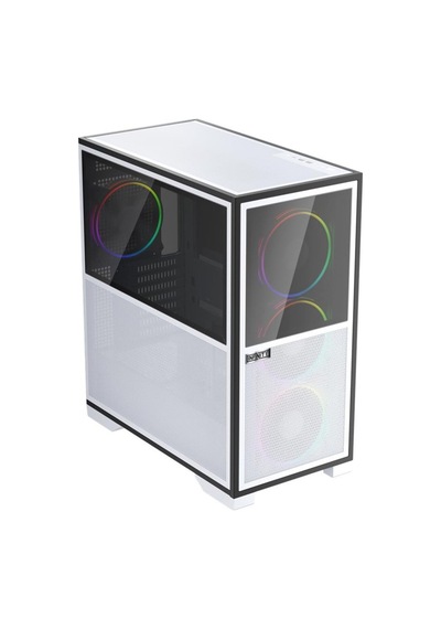 If8 Btf Beyaz Argb 4x12cm Fan Ters Çevirilebilir Temperli Cam Mesh Paneller Usb 3.0 E-atx