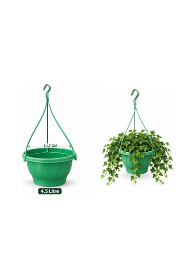 Yeşil Askılı Saksı 4.5 Lt 24.7 X 15.2 Cm / 60 Cm