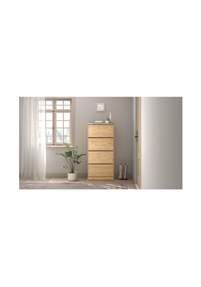 Flat Duo 4k Geniş Ayakkabılık Meşe 73x157x26