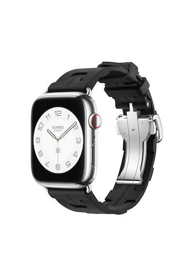 Watch 7 45mm Spor Görünümlü Clo- Krd-94 Silikon Kordon-siyah