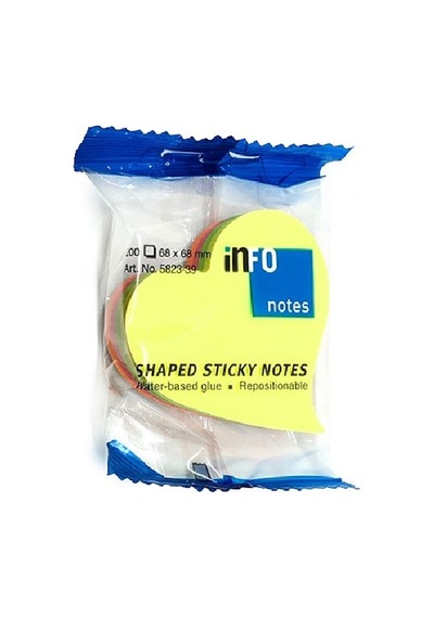 Info Notes 70X70 Kalp Postit 583139