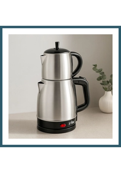Bezos 2in1 Çaycı & Kettle Elektrikli Çay Makinesi 1.7l + 0.7l Çelik Ob