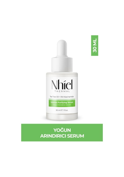 Nhiel Thermal Kızarıklık ve Akne Karşıtı Cilt Bakım Serumu 30 ml | %5 Niasinamid + Çay Ağacı Yağı