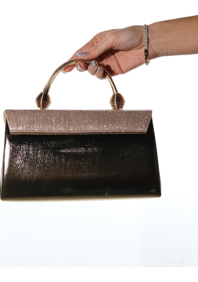 Luvishoes Gısella Altın Çizgili Kadın Abiye Çanta