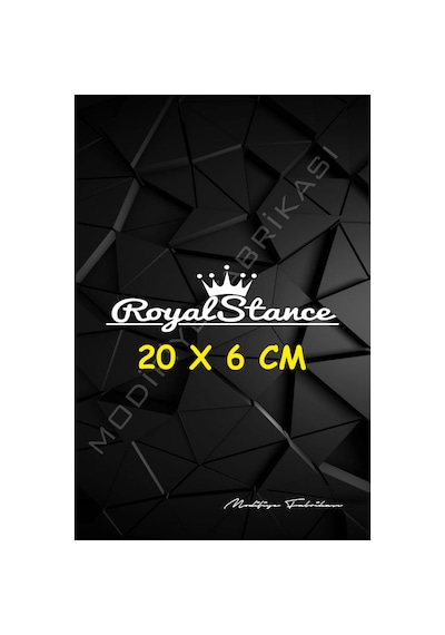 Royal Stance Sticker Folyo - Beyaz - 20 X 6 Cm